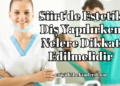Siirt'de Estetik Diş Yapılırken Nelere Dikkat Edilmelidir