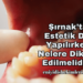 Şırnak’ta Estetik Diş Yapılırken Nelere Dikkat Edilmelidir?