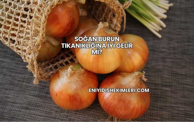 Soğan Burun Tıkanıklığına İyi Gelir mi?