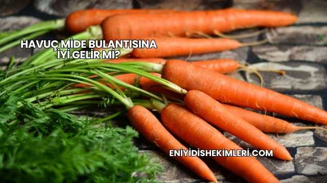 Havuç Mide Bulantısına İyi Gelir mi?