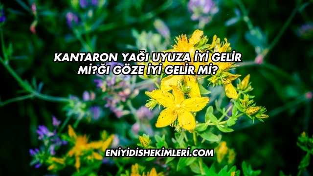 Kantaron Yağı Uyuza İyi Gelir mi?