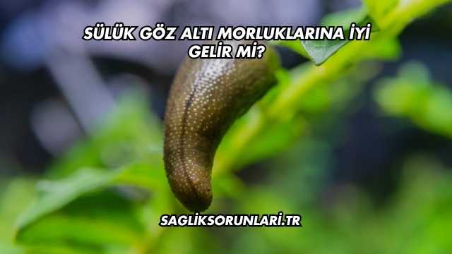 Sülük Göz Altı Morluklarına İyi Gelir mi?