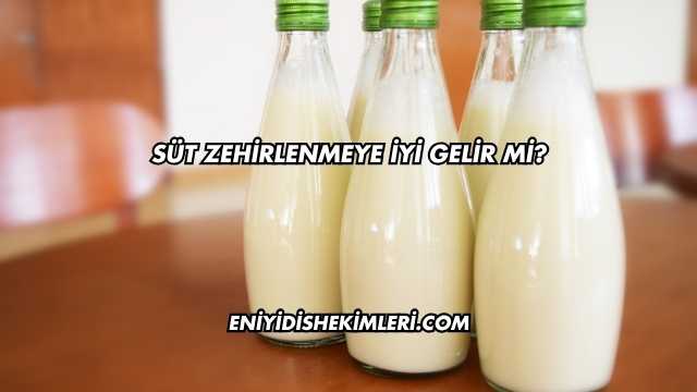 Süt Zehirlenmeye İyi Gelir mi