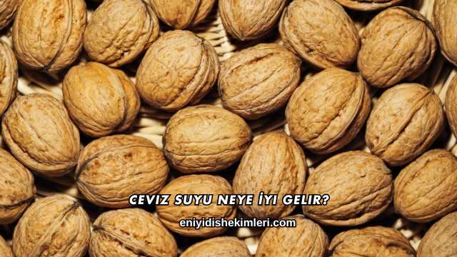 Ceviz Suyu Neye İyi Gelir?