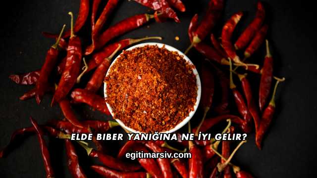 Elde Biber Yanığına Ne İyi Gelir?
